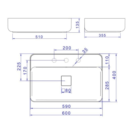 Cuba Retangular De Apoio Com Mesa Ébano Fosco Deca 60 cm - Imagem principal - fb772105-5ad4-4b7e-94bb-90fa35d4aa3d