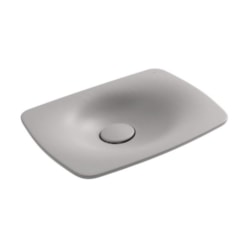 Cuba Retangular De Sobrepor Liquid Soft Antracite Deca 50cm
