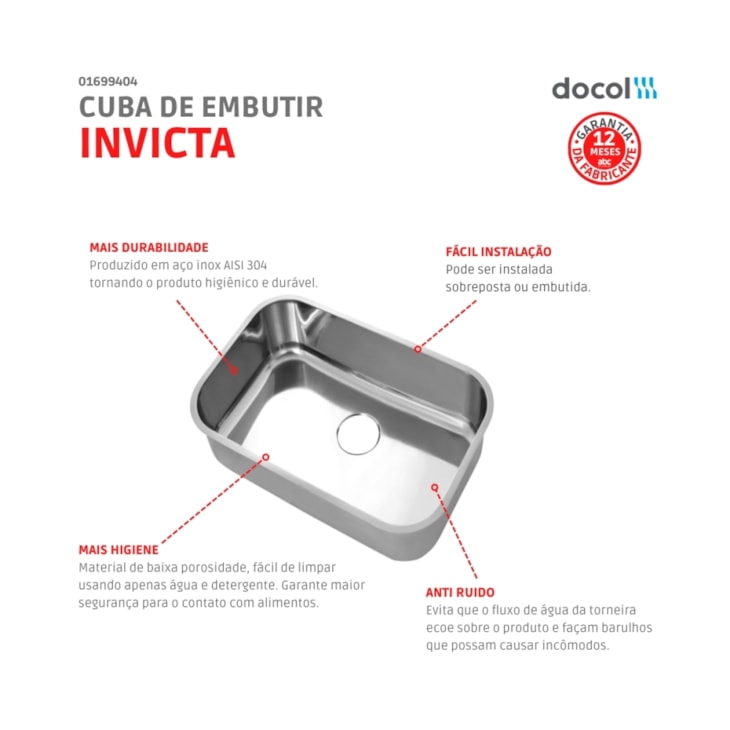 Cuba Sem Vsa Invicta Cs2 Polido Docol 56x34x18cm
