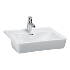 Cuba Semiencaixe Retangular 1 Furo Central Pro Branco Laufen 56x44cm
