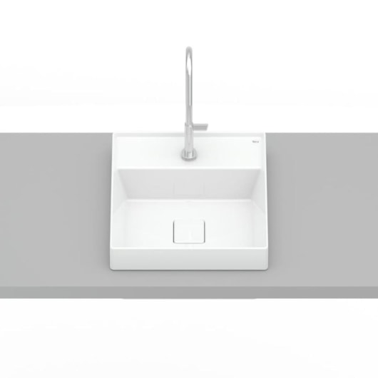 Cuba Sobrepor Com Mesa Terra T11 Branco Roca 40x40cm - Imagem principal - ddcf8845-9806-4e13-accf-f40b2eca5282