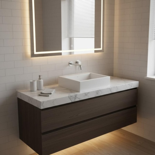 Cuba Suspensa Quadrada 46x46cm Com Mesa L.86s.17 Branco Deca - Imagem principal - 5ccfa705-8861-4a82-bd14-9046b3996126