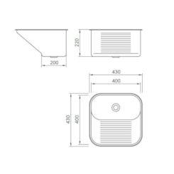 Cuba Tanque Escovada CT40 Mekal 40x40x22
