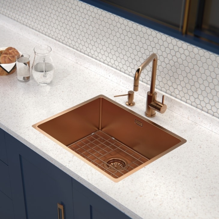 Cuba Tramontina Design Collection Quadrum em Aço Inox com Revestimento PVD Rose Gold 50x40 cm