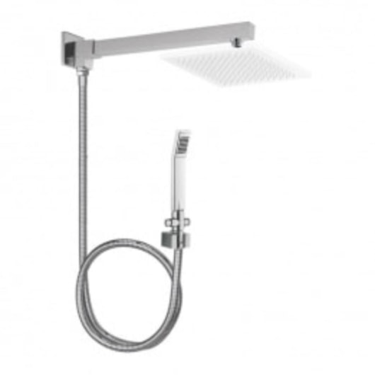 Desviador De Chuveiro Quadrado Flexível Rb326q Cromado Rubinettos 2m - Imagem principal - 62c2ca5f-553d-4f59-98e7-46f38415a6b6
