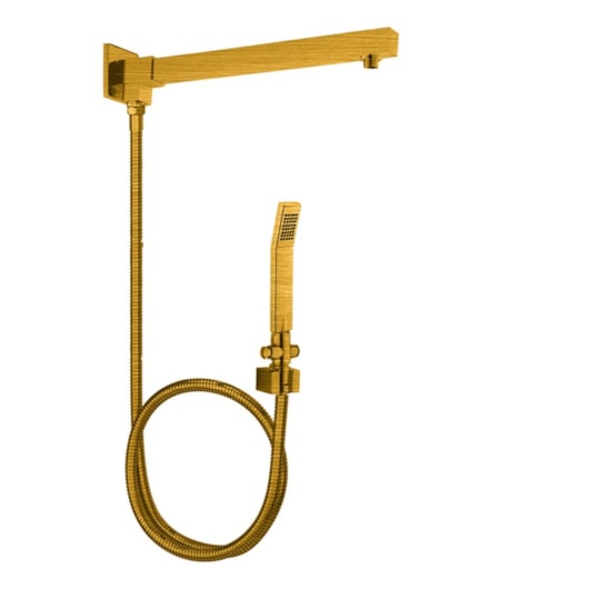 Desviador Para Chuveiro Com Braço Flexível 2M E Ducha Manual Kr140c Bronze Escovado Kromma - Imagem principal - 282a77df-ac03-44eb-a664-43fbde5fdb56