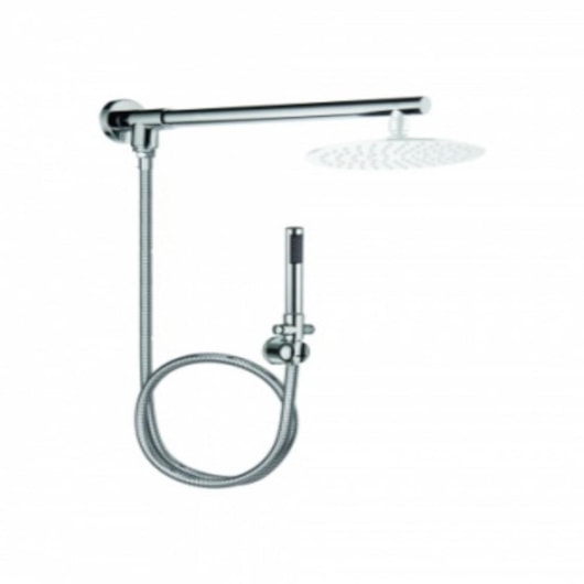 Desviador Para Chuveiro Com Braço Redondo Flexível 2M E Ducha Manual Kr145 Aço Escovado Kromma - Imagem principal - 9278f4d3-ccf6-4ba3-a7cb-d0920d5be242