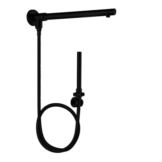 Desviador Para Chuveiro Com Braço Redondo Flexível 2M E Ducha Manual  Kr145 Black Matte Kromma - Imagem principal - e5149e92-c6b8-4d4c-99cd-0fe1b5b041d7