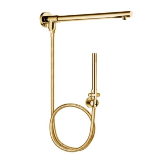 Desviador Para Chuveiro Redondo Com Braço Ducha Manual e Suporte Kr7145 Dourado Kromma - Imagem principal - ec9b1e3e-cc8c-4724-9530-353873c98d09