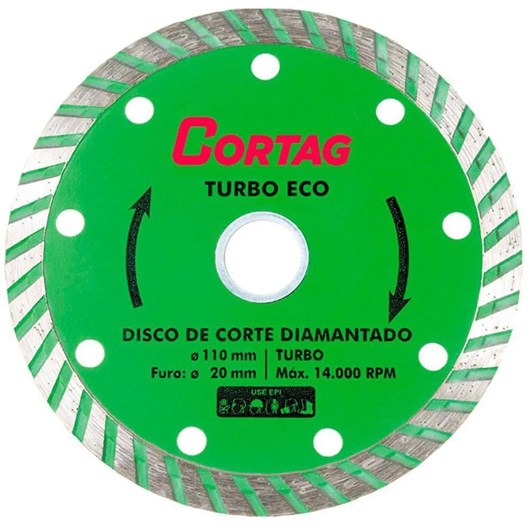 Disco Diamantado Eco Turbo Cortag 11cm 2cm - Imagem principal - d616e09e-4160-49d8-8030-0fef10d03acd