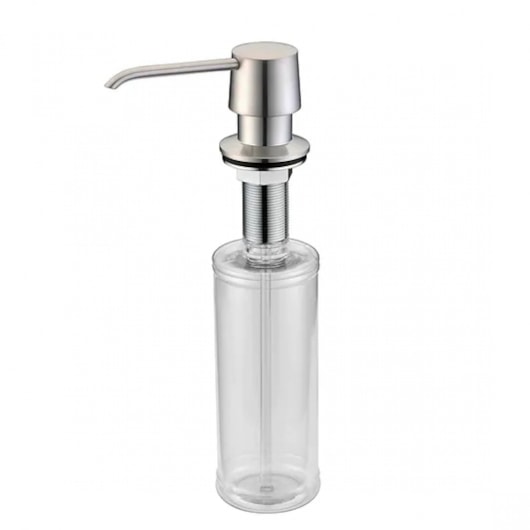 Dispenser de Sabão Embutido Aço Escovado Lexxa 300ml - Imagem principal - e9418dbf-4c08-4e33-9b90-3b4a43a90268