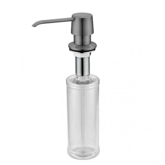 Dispenser de Sabão Embutido Grafite 300ml - Imagem principal - 86187476-3f18-4649-934b-868c4711a16e