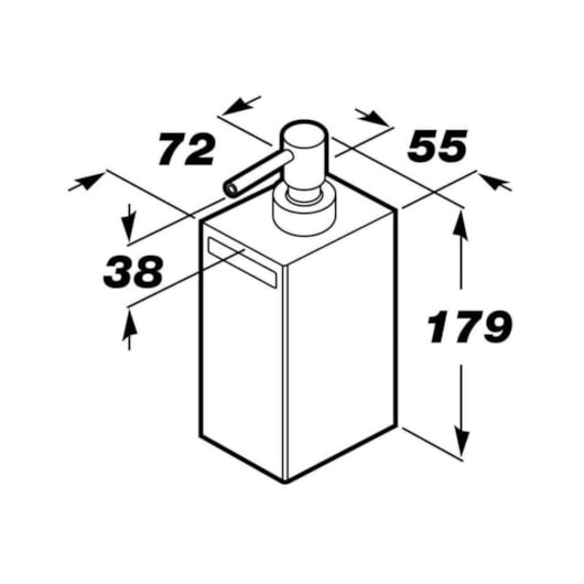Dispenser Para Sabonete Liquido Ritmo Cromado Roca - Imagem principal - 65515ec9-03da-43df-8c1a-9aa8a8c2a21e