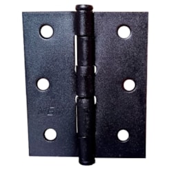 Dobradiça Em Aço 3 Unidades Preto Fosco MGM 3x2,5cm