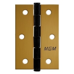 Dobradiça Em Aço Pacote Com 3 Unidades Bronze Latonado MGM 3x2,5