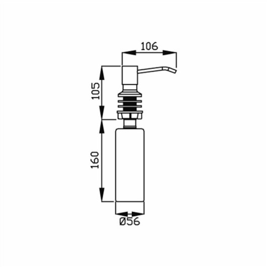 Dosador De Detergente Inox Escovado Ghelplus 350ml - Imagem principal - 63ab7301-200f-423b-9cab-e9c9eeca55ff