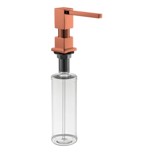 Dosador De Detergente Líquido Quadrado 837 Coral Light Matte Rubinettos - Imagem principal - dccb3f70-5888-45b7-b08c-13356df595a1