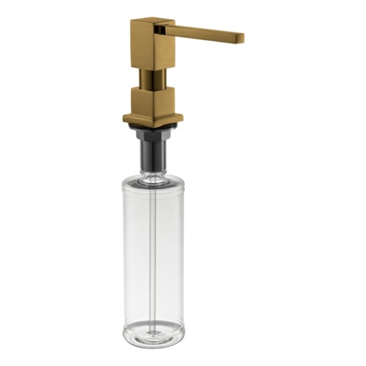 Dosador De Detergente Líquido Quadrado 837 Dourado Escovado Rubinettos - Imagem principal - c647d342-ae63-45da-896d-6d9632f63cda