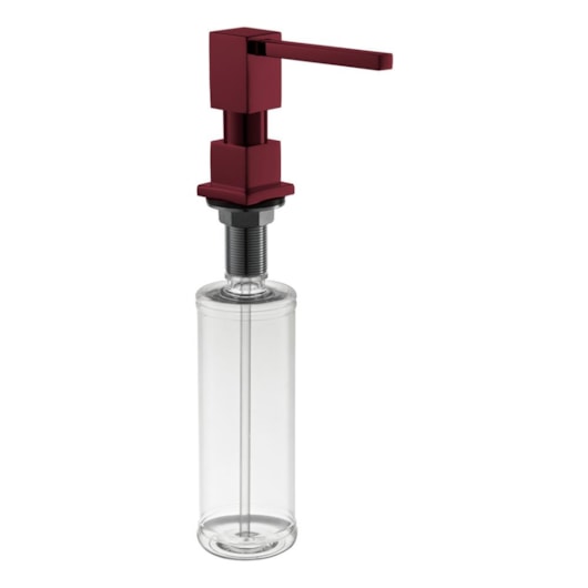 Dosador De Detergente Líquido Quadrado 837 Marsala Matte Rubinettos - Imagem principal - a27c0971-7d43-4d9c-8ed9-f529373a9197