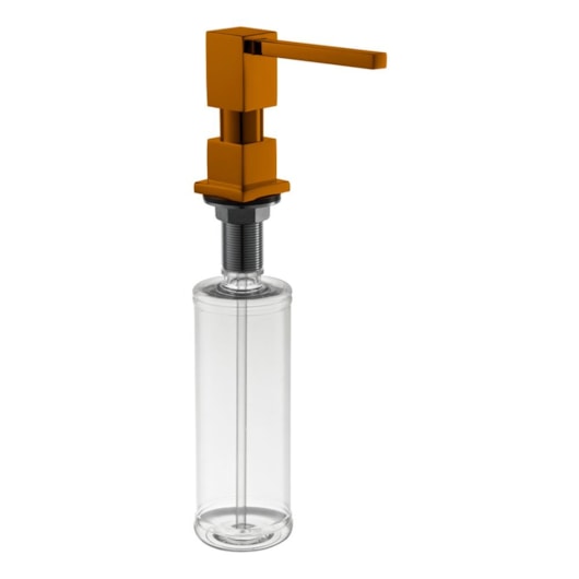 Dosador De Detergente Líquido Quadrado 837 Páprica Escovado Rubinettos - Imagem principal - f720860c-1a28-4930-b4e4-80041809eef5