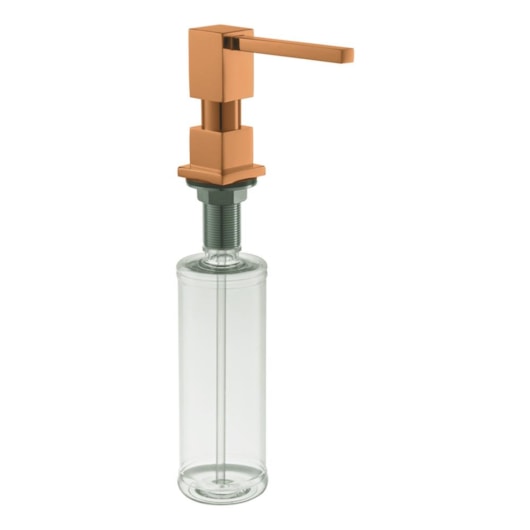 Dosador De Detergente Líquido Quadrado 837 Rose Gold Matte Rubinettos - Imagem principal - 1acfbbf5-1d50-4d66-91ff-297dd8e9c315
