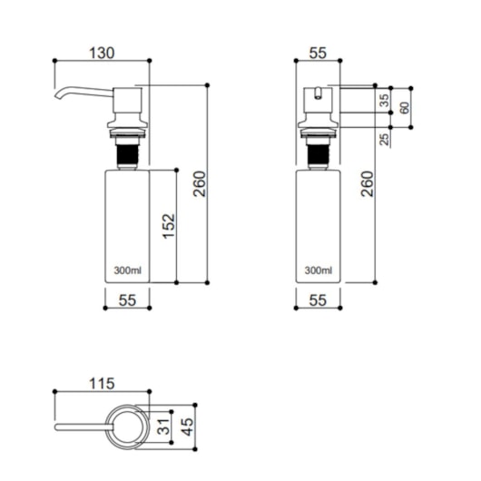 Dosador De Detergente Líquido Redondo 835 Branco Matte Rubinettos - Imagem principal - c99c3482-ebd7-4426-b9bb-d86f525749dc
