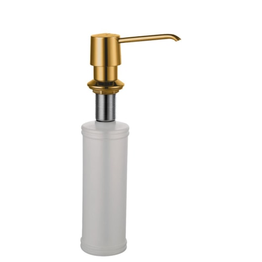 Dosador De Detergente Líquido Redondo 835 Gold Matte Rubinettos - Imagem principal - 54a0d6e3-0aa7-47f5-9cd7-fa36014697fc