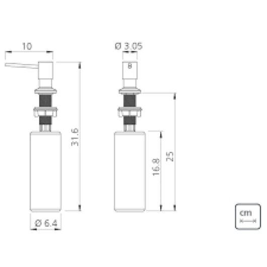 Dosador de Sabão Aço Inox Tramontina 500 ml - Imagem principal - 41d68155-a354-4b84-bddd-e132a8678323