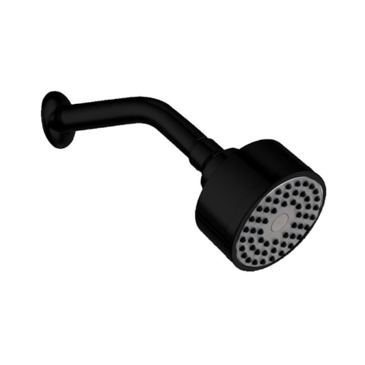 Ducha Articulada Com Braço De Parede Redonda Abs Kr236c Black Matte Kromma - Imagem principal - cfe46a03-37b9-4391-b31d-5c055c38c12b
