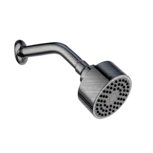 Ducha Articulada Em Abs Redonda De Parede Com Braço 15cm Kr236c Aço Escovado Kromma 8cm - Imagem principal - b4d24791-a1ac-43ac-8df2-8b8970dc2026