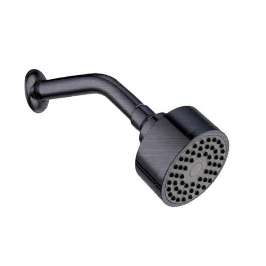 Ducha Articulada Em Abs Redonda De Parede Com Braço 15cm Kr236c Titânio Escovado Kromma 8cm - Imagem principal - 4f66c640-401e-4c8f-b482-8d284a7eaf77