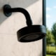 Ducha Com Braço De Parede Em Abs Black Matte Drop 12cm - 258b27dd-221c-4405-89e5-dbc143f37c02
