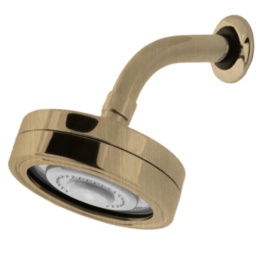 Ducha Com Braço De Parede Em Abs Dourado Escovado Drop 12cm - Imagem principal - 7c840eff-38a9-42a1-8da3-c39bfa55dce7