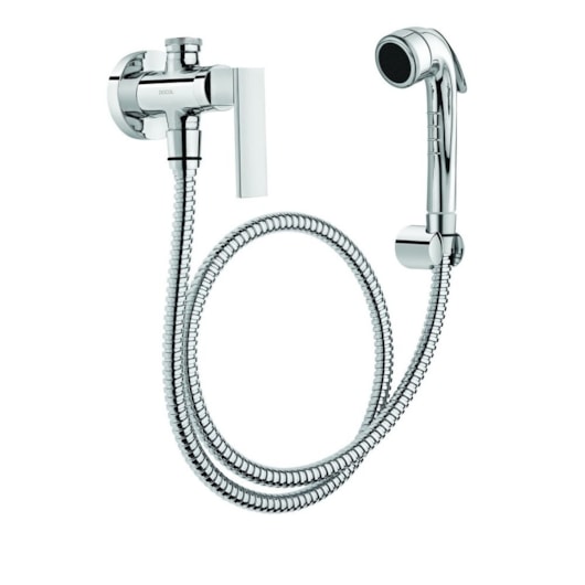 Ducha Com Registro E Derivação Square Cromada Docol - Imagem principal - f12962ea-e20c-432b-954c-44e720994ae3