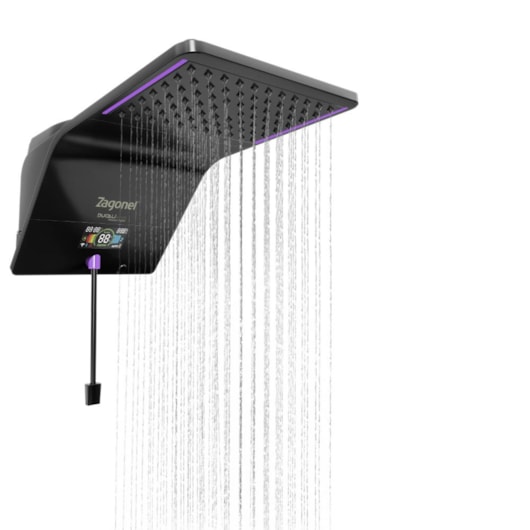 Ducha Eletrônica Premium Ducali Black Zagonel 5500W 127V - Imagem principal - 01420119-1d37-42c9-a2ab-976591e6622f