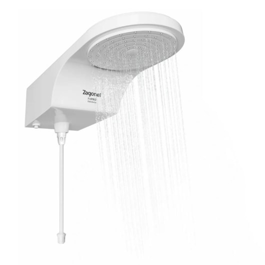 Ducha Fitpro Eletrônica 5500W 127V Branco Zagonel - Imagem principal - c5c780e4-31cd-4c36-9a21-a184b26fe37b