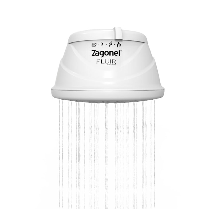 Ducha Fluir 4 Temperaturas Branco Blindada Zagonel  5500W 127V