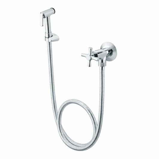 Ducha Higienica 1851 Gatilho Metal C24 Cromado Meber 120 cm - Imagem principal - 2be38692-109c-42c1-ac6e-343a86d75973