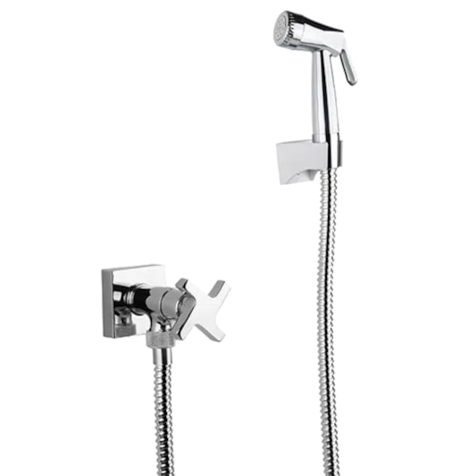 Ducha Higiênica Acqua Jet Zeta Cerâmico Cromado Fabrimar  - Imagem principal - 0e817f1f-41d6-4c00-8716-b78a162db7e8