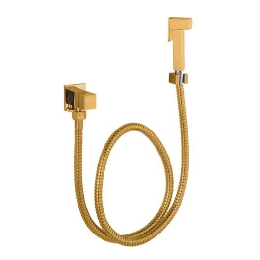 Ducha Higiênica Água Quente E Fria Com Flexível 1M 1/4 De Volta Kr507c Gold Matte Kromma - Imagem principal - c8375015-95a9-49a7-b2f3-991b6316ae95