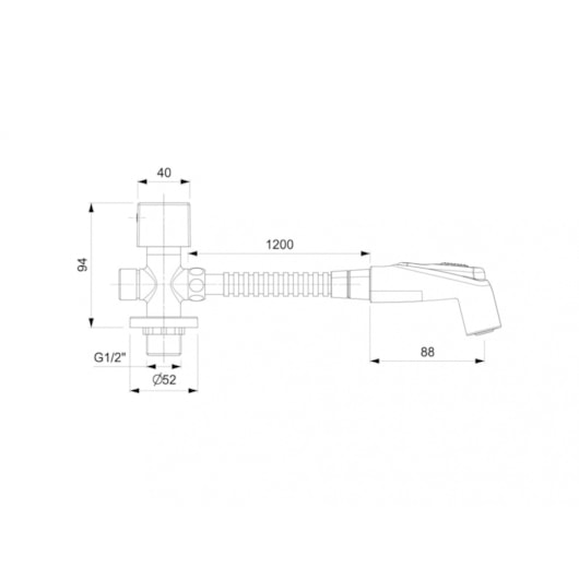 Ducha Higiênica Basic Plus Com Derivação/registro Cromada Celite - Imagem principal - a6ac8177-ce6b-4ceb-80a2-c1dc60ad6614