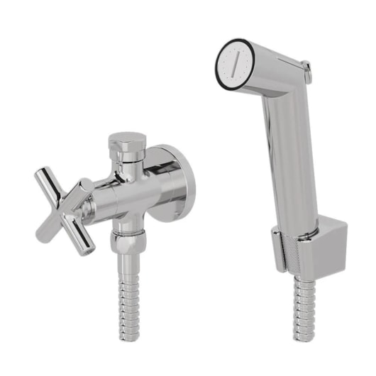 Ducha Higiênica c/Derivação Caixa Acoplada Metal e Gatilho ABS Flex Cromado Fani - Imagem principal - 90ac2084-2cda-4949-9afd-5bc9c73ce1fe