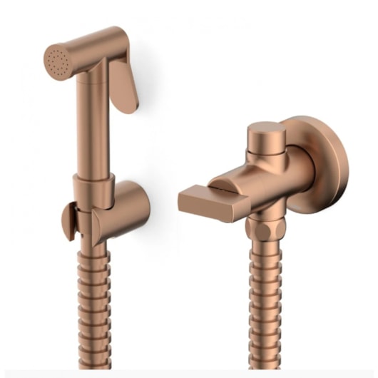 Ducha Higiênica Com Derivação Basic Rose Gold Celite - Imagem principal - 8adf3046-3a76-42d2-8f22-3f9e03a9d1c7