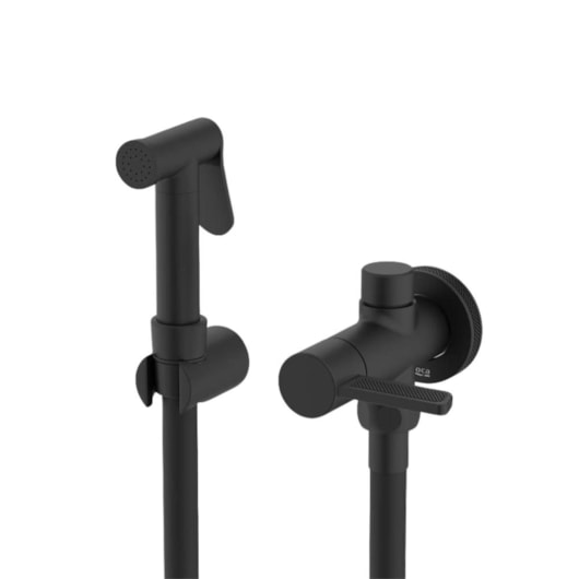 Ducha Higiênica Com Derivação Logic Matte Black Roca - Imagem principal - 3674c2eb-3530-428c-865c-bf38479aa9d7