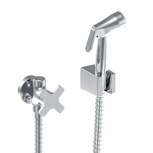 Ducha Higiênica Com Derivação Nova Ella Cross Cromado Fabrimar DN15 - Imagem principal - a14f73ae-f1b0-45db-97d4-fe812a3980b3