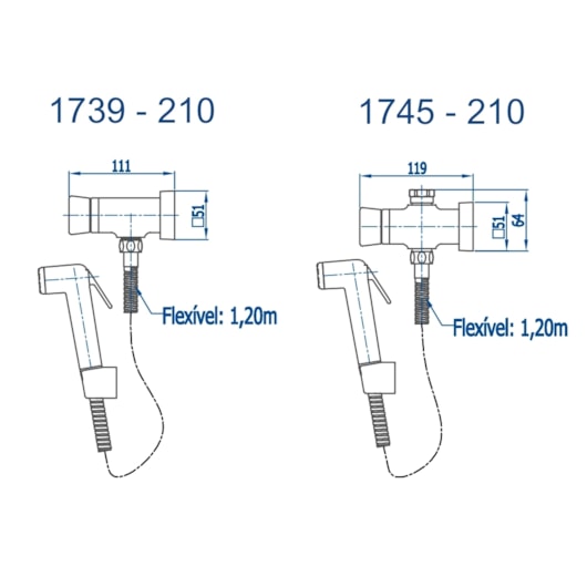 Ducha Higiênica Com Derivação Para Caixa Acoplada E Gatilho 1745 1/2 Prima 210 Champagne Fani - Imagem principal - a47ef757-596e-45bf-9279-8e783d1ca4ea