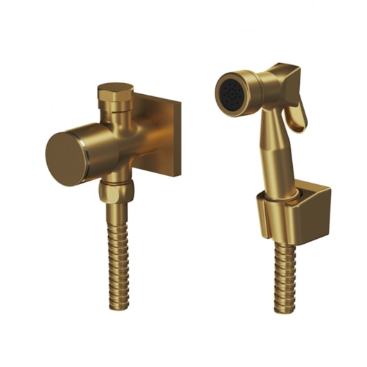 Ducha Higiênica Com Derivação Para Caixa Acoplada E Gatilho ABS Flexível Elo DOro Vecchio Fani - Imagem principal - 4006f19b-7372-43a1-b18e-ea1e9d1e5dfe