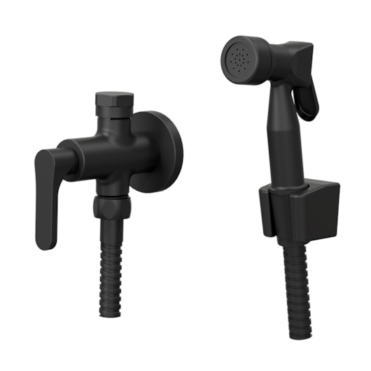Ducha Higiênica Com Derivação Para Caixa Acoplada E Gatilho Tunis Classica 2621745 1/2 Preto Fosco Fani - Imagem principal - 5039d32f-9f2f-4729-a451-2c2d07e7f467