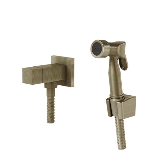 Ducha Higiênica Com Gatilho ABS Flexível 1739 1/2 Hera 105 Ouro Velho Fani - Imagem principal - 8fc1269b-312f-4b94-b921-af0fa8d9e3d3
