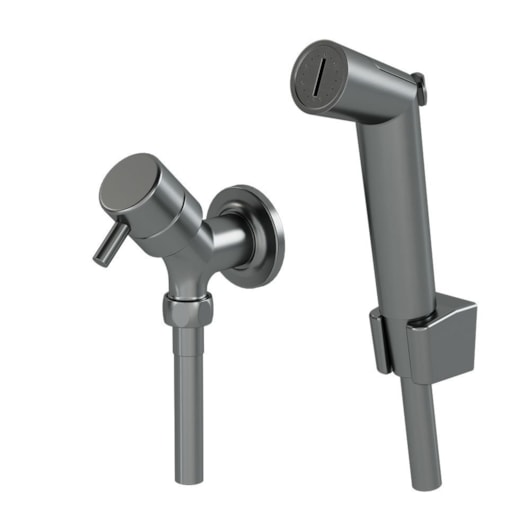 Ducha Higiênica Com Gatilho E Flexível Metal Eva 1739 Grafite Ônix 90 1/2 Fani - Imagem principal - 69586813-9941-45cd-8604-f42a005c08ae